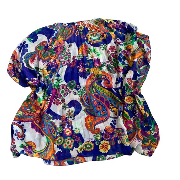 Beige by ECI Multi-Print Art To Wear Swim Cover / Tunic - Picture 3 of 10